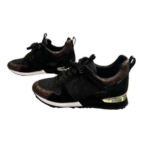 Louis Vuitton Run Away Sneaker size 39/8.5 Black Brown Gold LV Women’s shoe-Sold - Picture 9 of 16